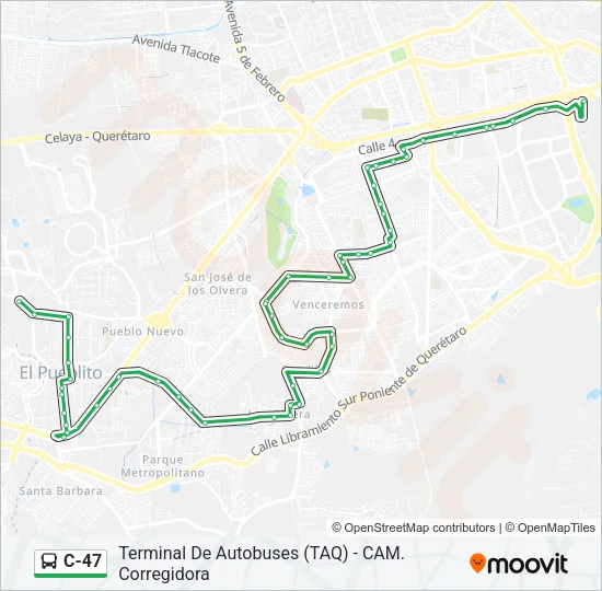 C-47 Bus Line Map