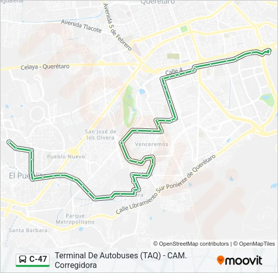 C-47 Bus Line Map
