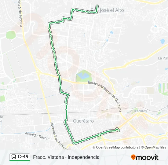 C-49 Bus Line Map