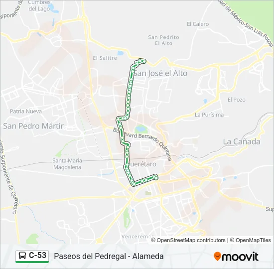 C-53 Bus Line Map