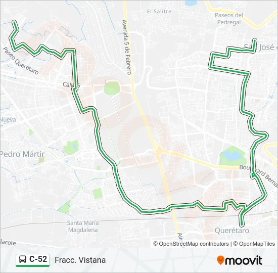 C-52 Bus Line Map