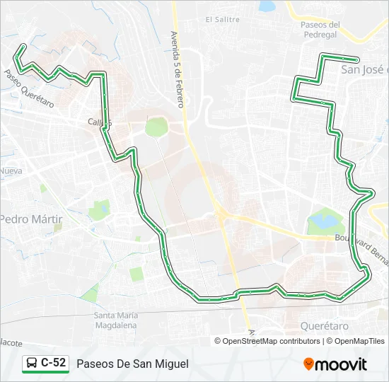 C-52 Bus Line Map