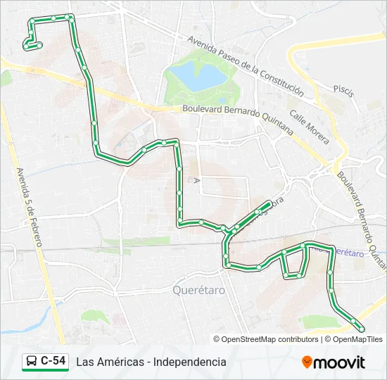 C-54 Bus Line Map