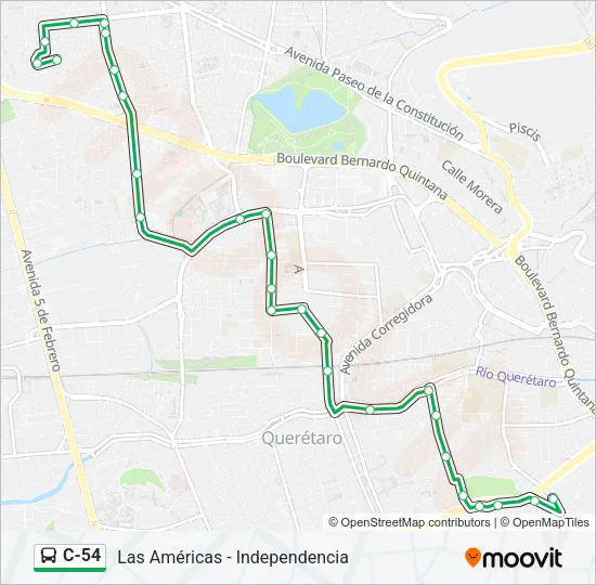 C-54 Bus Line Map