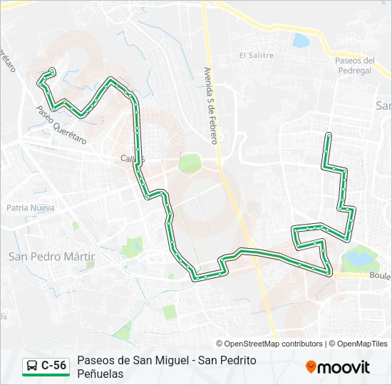 C-56 Bus Line Map