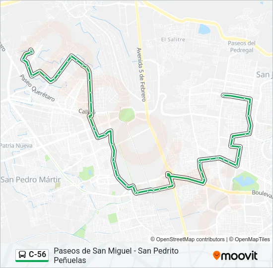 C-56 Bus Line Map