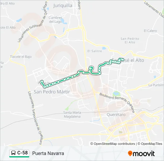 C-58 Bus Line Map