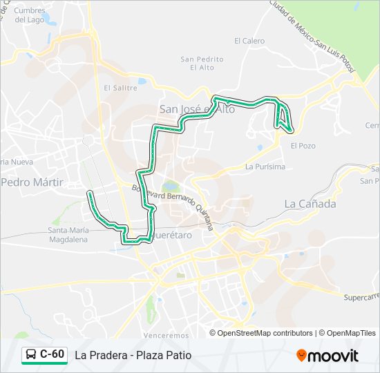 C-60 Bus Line Map