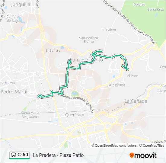 C-60 Bus Line Map