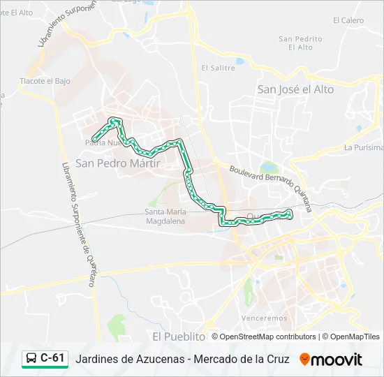 C-61 Bus Line Map