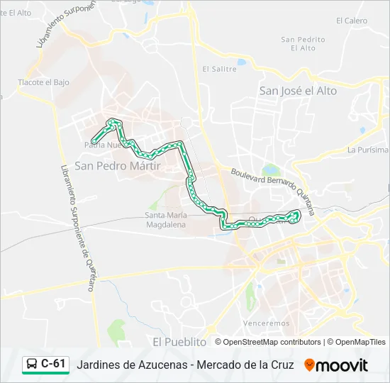 C-61 Bus Line Map