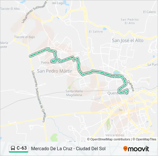 C-63 Bus Line Map
