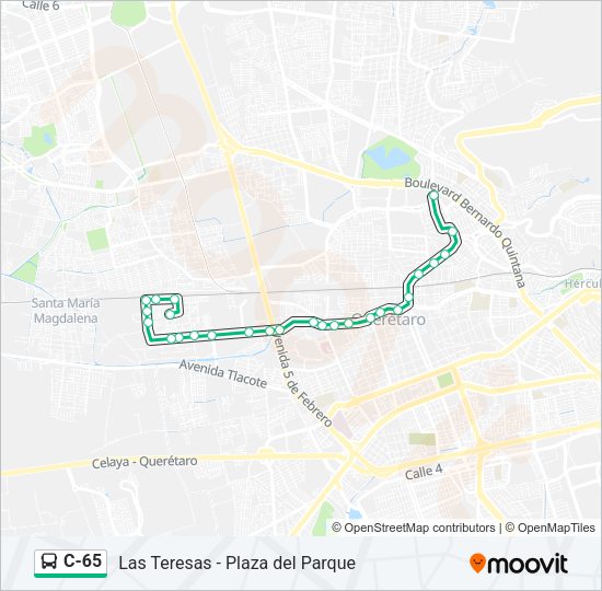 C-65 Bus Line Map