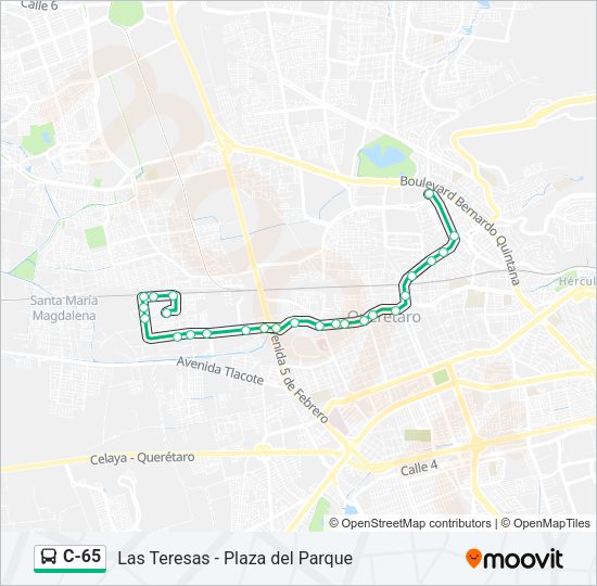C-65 Bus Line Map