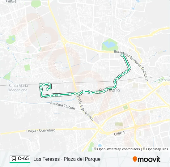 C-65 Bus Line Map