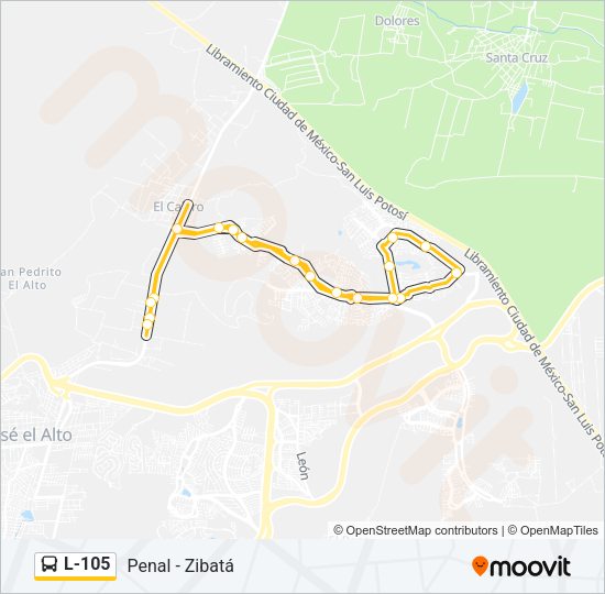 L-105 Bus Line Map