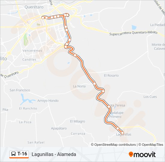 T-16 Bus Line Map