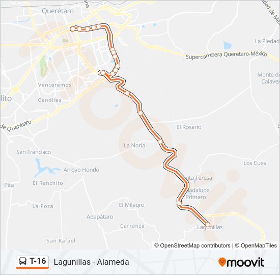 T-16 Bus Line Map