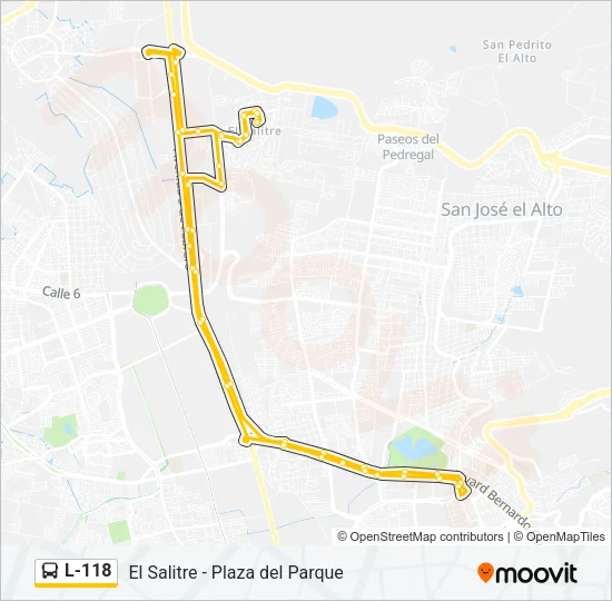 L-118 Bus Line Map
