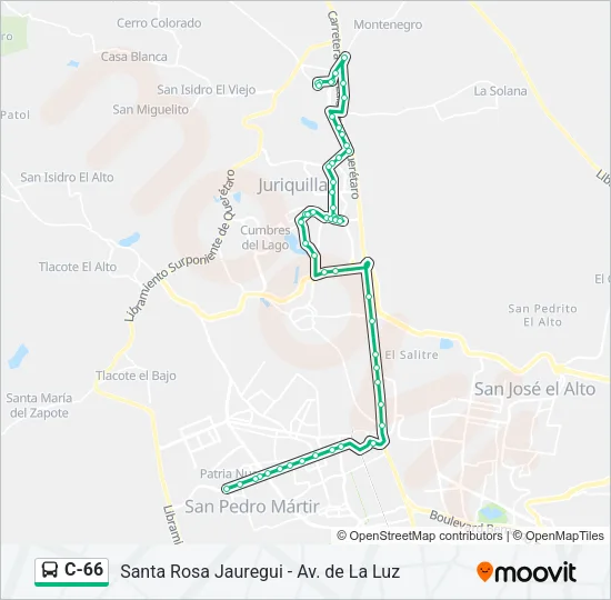 C-66 Bus Line Map