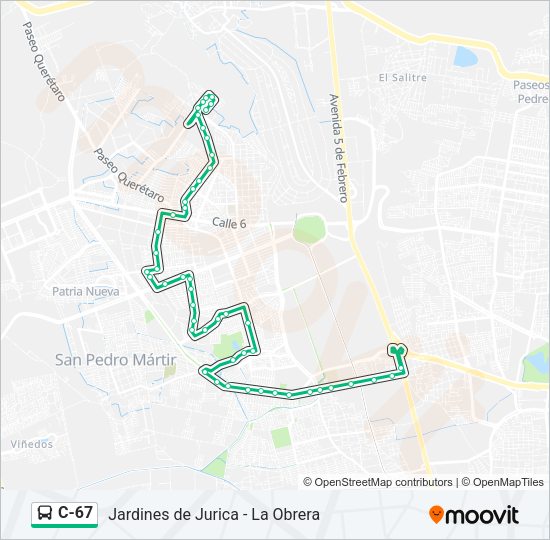 C-67 Bus Line Map