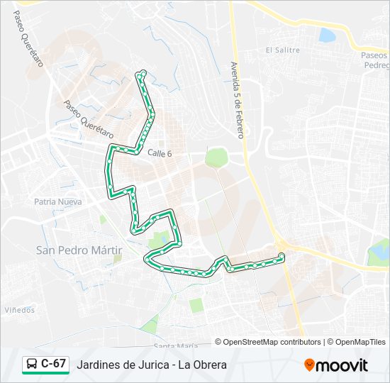 C-67 Bus Line Map