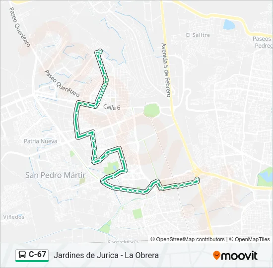 C-67 Bus Line Map