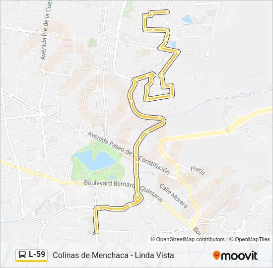 L-59 Bus Line Map