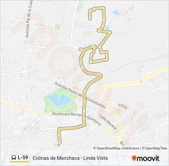 L-59 Bus Line Map