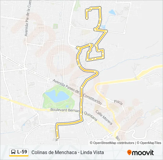 L-59 Bus Line Map