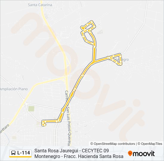 L-114 Bus Line Map