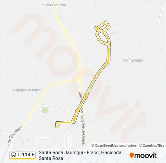 L-114 E Bus Line Map