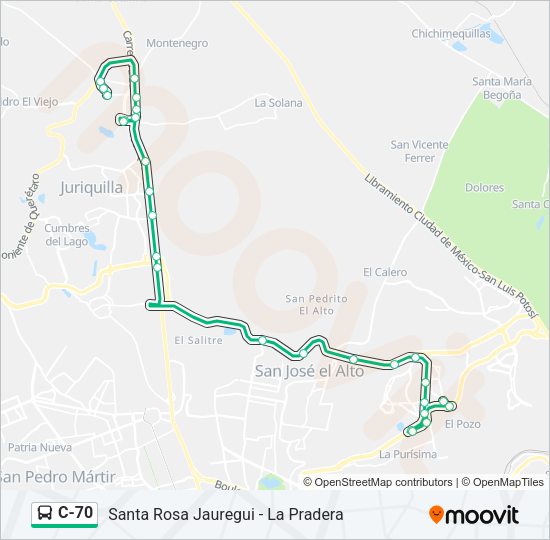 C-70 Bus Line Map