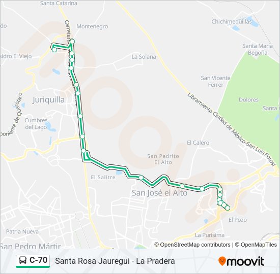 C-70 Bus Line Map