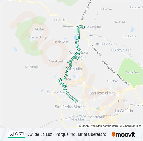 C-71 Bus Line Map