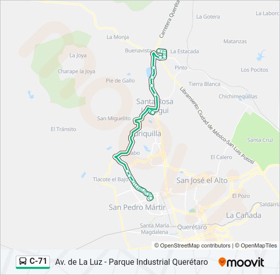 C-71 Bus Line Map