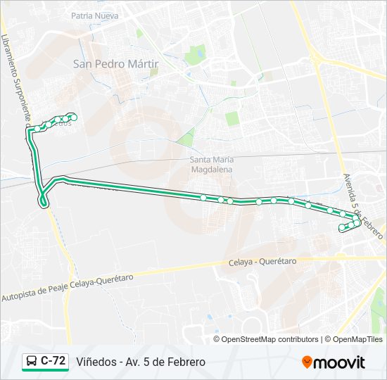 C-72 Bus Line Map