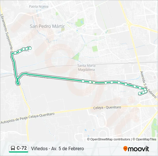 C-72 Bus Line Map