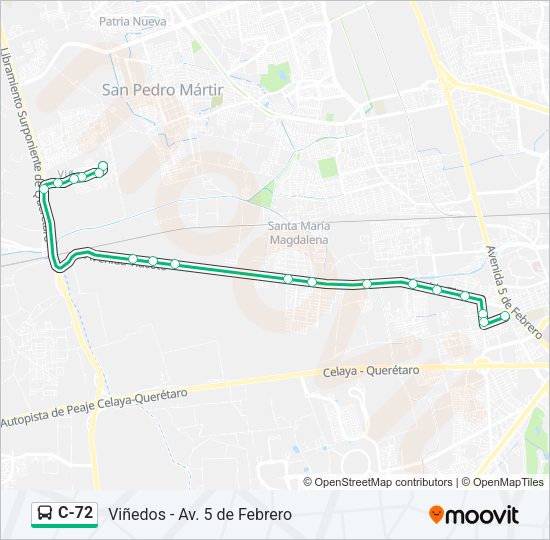C-72 Bus Line Map