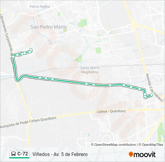 C-72 Bus Line Map