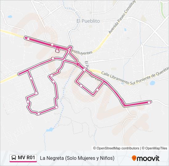 MV R01 Bus Line Map