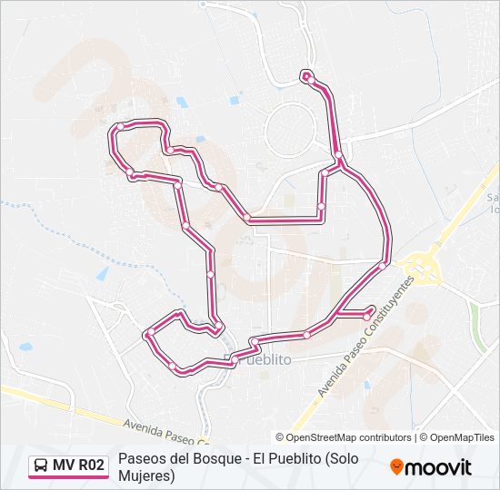MV R02 Bus Line Map