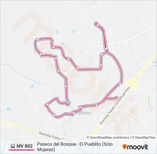 MV R02 Bus Line Map