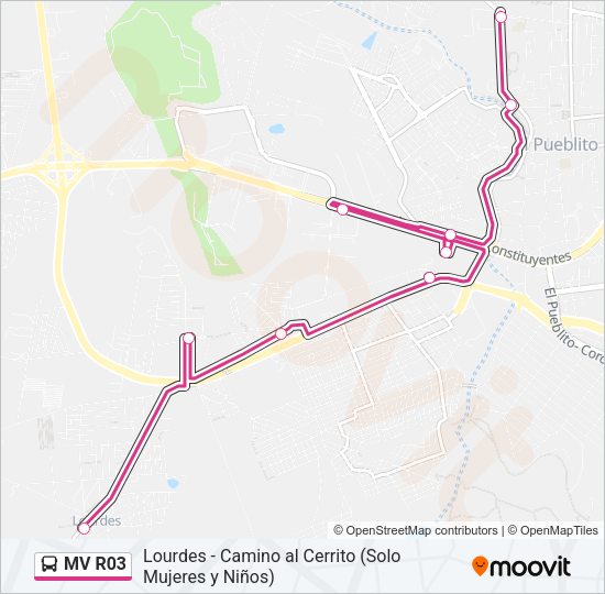 MV R03 Bus Line Map