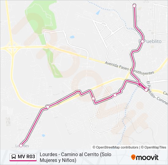 MV R03 Bus Line Map