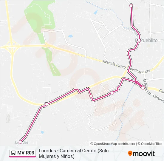 MV R03 Bus Line Map