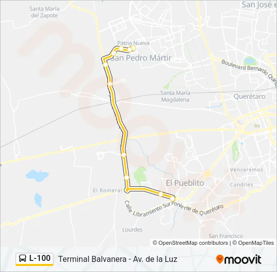 L-100 Bus Line Map