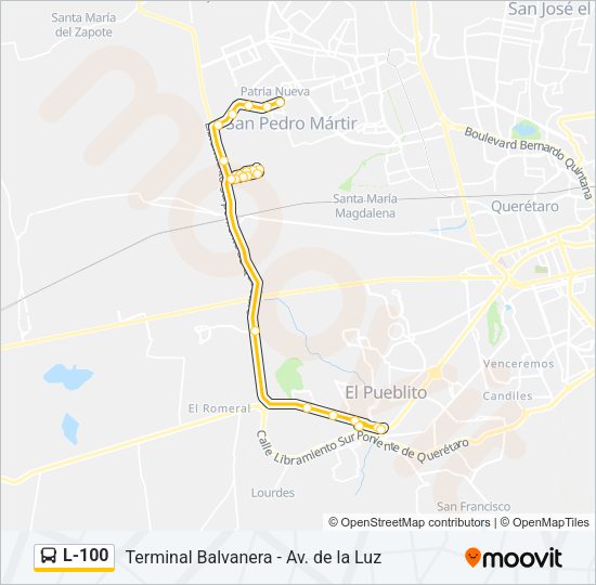 L-100 Bus Line Map
