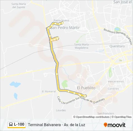 L-100 Bus Line Map
