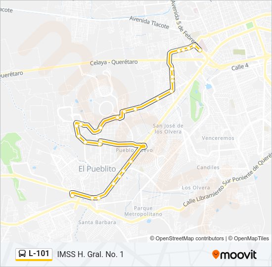 L-101 Bus Line Map